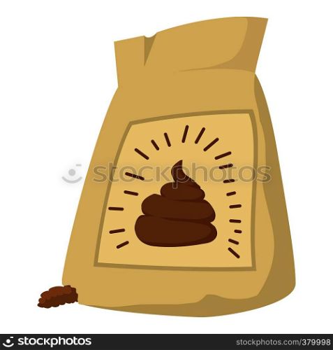 Fertilizer bag icon. Cartoon illustration of fertilizer bag vector icon for web design. Fertilizer bag icon, cartoon style