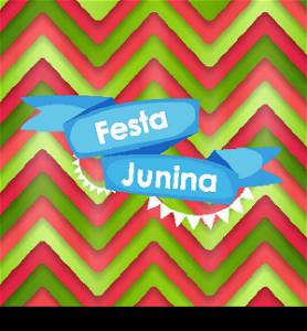 Festa Junina Holiday Background. Traditional Brazil June Festival Party. Midsummer Holiday. Vector illustration with Ribbon and Flags. EPS10. Festa Junina Holiday Background. Traditional Brazil June Festiva