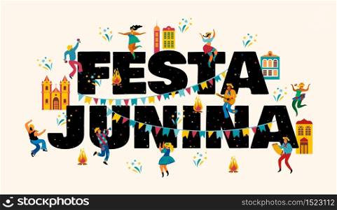 Festa Junina. Vector templates for Latin American holiday, the June party of Brazil. Design for banner and over use.. Festa Junina. Vector templates for banner.