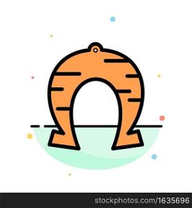 Festival, Fortune, Horseshoe, Luck, Patrick Abstract Flat Color Icon Template