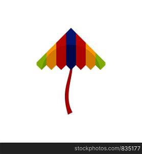 Festival kite icon. Flat illustration of festival kite vector icon for web isolated on white. Festival kite icon, flat style