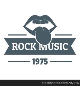 Festival rock music logo. Simple illustration of festival rock music vector logo for web. Festival rock music logo, simple gray style