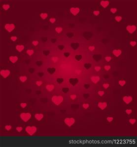 festive background of hearts