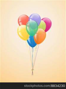 Festive balloons in the bundle vector image
