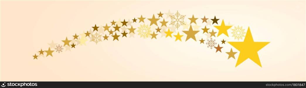 Festive banner Christmas background with copy space. Comet on white