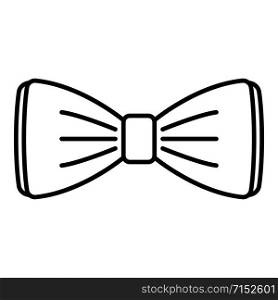 Festive bow tie icon. Outline festive bow tie vector icon for web design isolated on white background. Festive bow tie icon, outline style