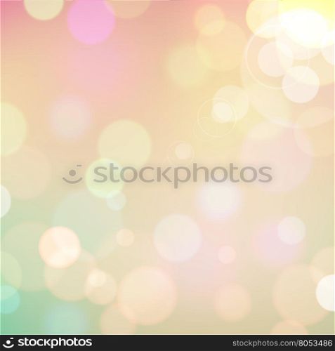 Festive colorful background of pink colors with bokeh defocused lights. Vector eps10.