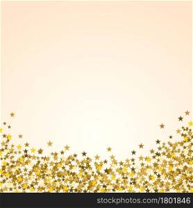 Festive poster Christmas background with copy space. Golden stars on white