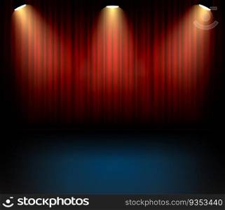 Festive theater curtains backgorund for concert. Stage show entartainment vector backdrop.. Festive theater curtains backgorund for concert. Stage show entartainment vector backdrop