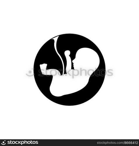 fetus icon logo vector design template