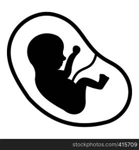 Fetus icon. Simple illustration of fetus vector icon for web. Fetus icon, simple style