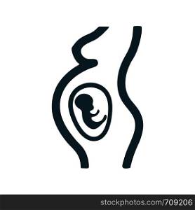 fetus, pregnancy icon vector logo template