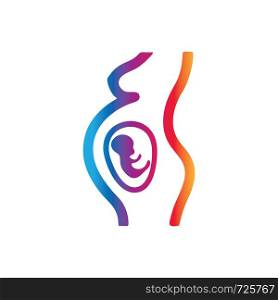 fetus, pregnancy icon vector logo template