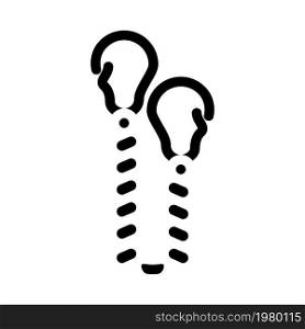 few clips and lanyards glyph icon vector. few clips and lanyards sign. isolated contour symbol black illustration. few clips and lanyards glyph icon vector illustration