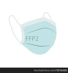 FFP2 face mask icon symbol logo set collection vector