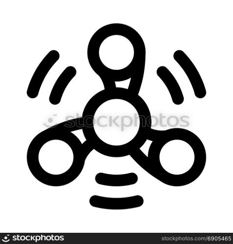 fidget spinner - stress reliever toy, icon on isolated background