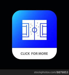 Field, Football, Game, Pitch, Soccer Mobile App Button. Android and IOS Glyph Version