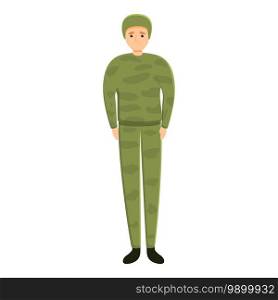 Field military uniform icon. Cartoon of field military uniform vector icon for web design isolated on white background. Field military uniform icon, cartoon style