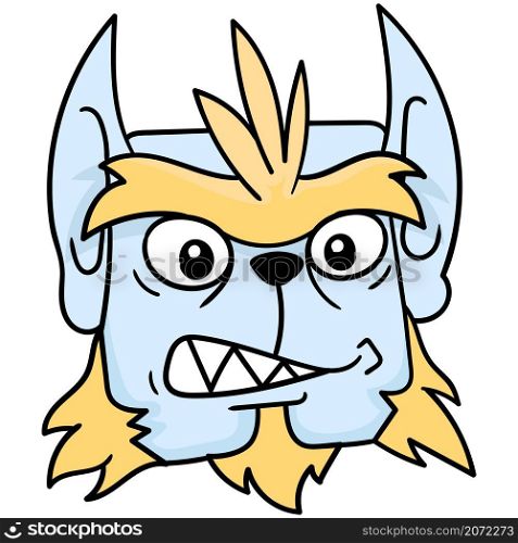 fierce faced gorilla king head logo