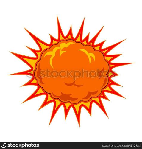 Fiery explosion busting icon. Cartoon illustration of fiery explosion busting vector icon for web. Fiery explosion busting icon, cartoon style