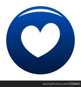Fiery heart icon. Simple illustration of fiery heart vector icon for any design blue. Fiery heart icon vector blue