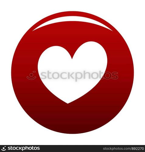 Fiery heart icon. Simple illustration of fiery heart vector icon for any design red. Fiery heart icon vector red