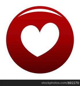 Fiery heart icon. Simple illustration of fiery heart vector icon for any design red. Fiery heart icon vector red