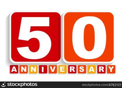 Fifty 50 Years Anniversary Label Sign for your Date. Vector Illustration EPS10. Fifty 50 Years Anniversary Label Sign for your Date. Vector Illu