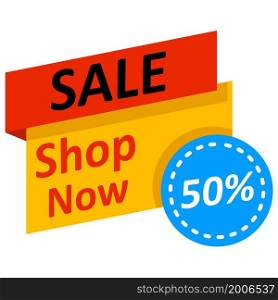 fifty percent shopping discount banner