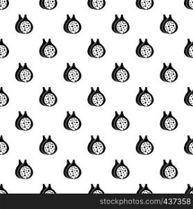 Fig fruit pattern seamless in simple style vector illustration. Fig fruit pattern vector