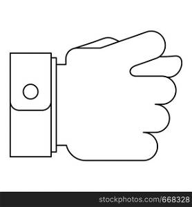 Fig gesture icon. Outline illustration of fig gesture vector icon for web. Fig gesture icon, outline style.