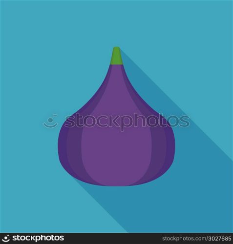 Fig icon in flat long shadow design.. Fig icon in flat long shadow design