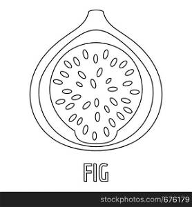 Fig icon. Outline illustration of fig vector icon for web. Fig icon, outline style.