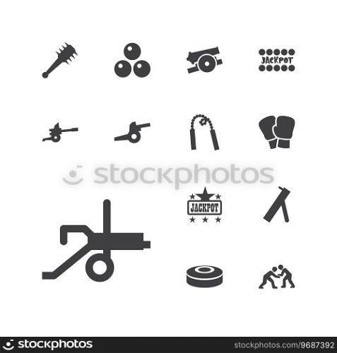 Fight icons Royalty Free Vector Image
