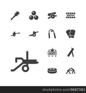 Fight icons Royalty Free Vector Image