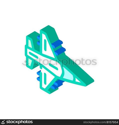 fighter jet airplane aircraft isometric icon vector. fighter jet airplane aircraft sign. isolated symbol illustration. fighter jet airplane aircraft isometric icon vector illustration