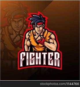 Fighter sport mascot logo design