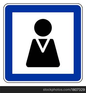 Figure and road sign