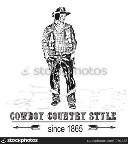 figure of a lone cowboy