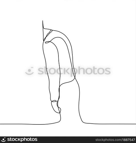 figure of a man standing who hid his head in the wall. One continuous line art concept of stress, procrastination, apathy, fatigue