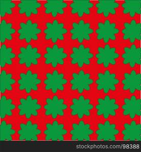Figures on red. Green figures on red background is insulated