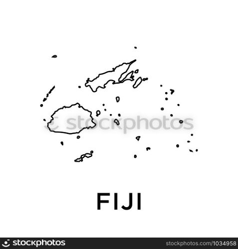 Fiji map icon design trendy