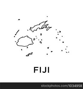 Fiji map icon design trendy