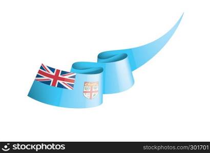 Fiji national flag, vector illustration on a white background. Fiji flag, vector illustration on a white background