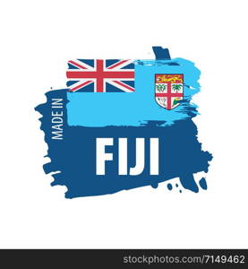 Fiji national flag, vector illustration on a white background. Fiji flag, vector illustration on a white background