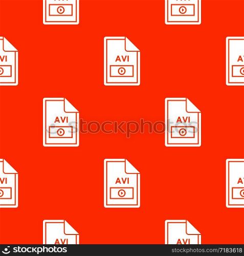 File AVI pattern repeat seamless in orange color for any design. Vector geometric illustration. File AVI pattern seamless