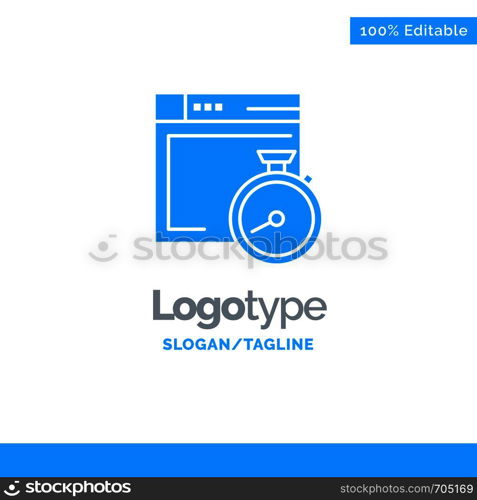 File, Brower, Compass, Computing Blue Business Logo Template