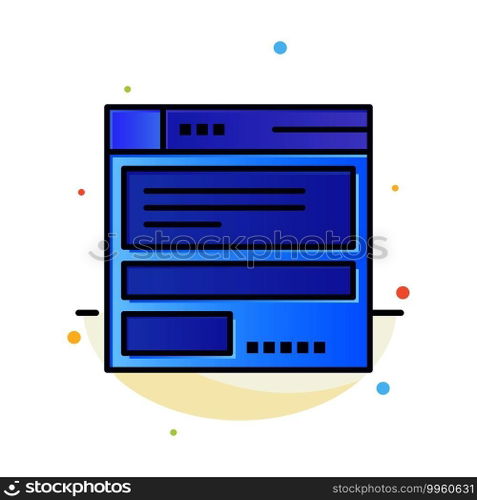 File, Browser, Computing, Code Abstract Flat Color Icon Template