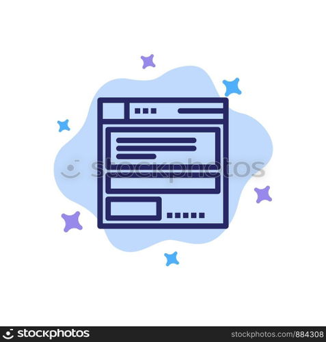 File, Browser, Computing, Code Blue Icon on Abstract Cloud Background