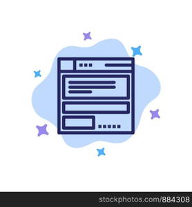 File, Browser, Computing, Code Blue Icon on Abstract Cloud Background
